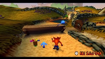 Crash Bandicoot 3: Warped (NTSC) 105% Walkthrough #037 Level 1: Toad Village 1/30 Platinums