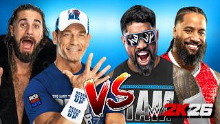 The Usos vs. Seth Rollins & John Cena | WWE 2K26 Tag Team Match 😀