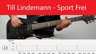 Till Lindemann - Sport Frei Guitar Riffs With Tabs(Drop G#)