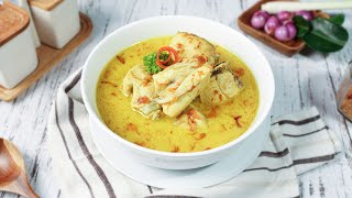 Opor Dada Ayam - Penampilannnya Cantik dan Aromanya Menggugah Selera