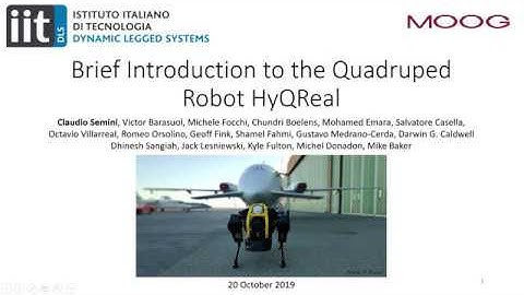 Brief introduction to the quadruped robot HyQReal (Pitch Video)