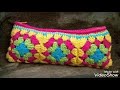 Neceser granny square #Make-up/Toiletry bag to crochet