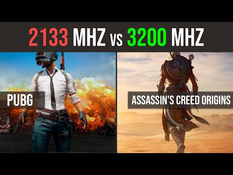 2133 MHz vs. 3200 MHz PUBG | Assassin's Creed Origins | Ryzen 7