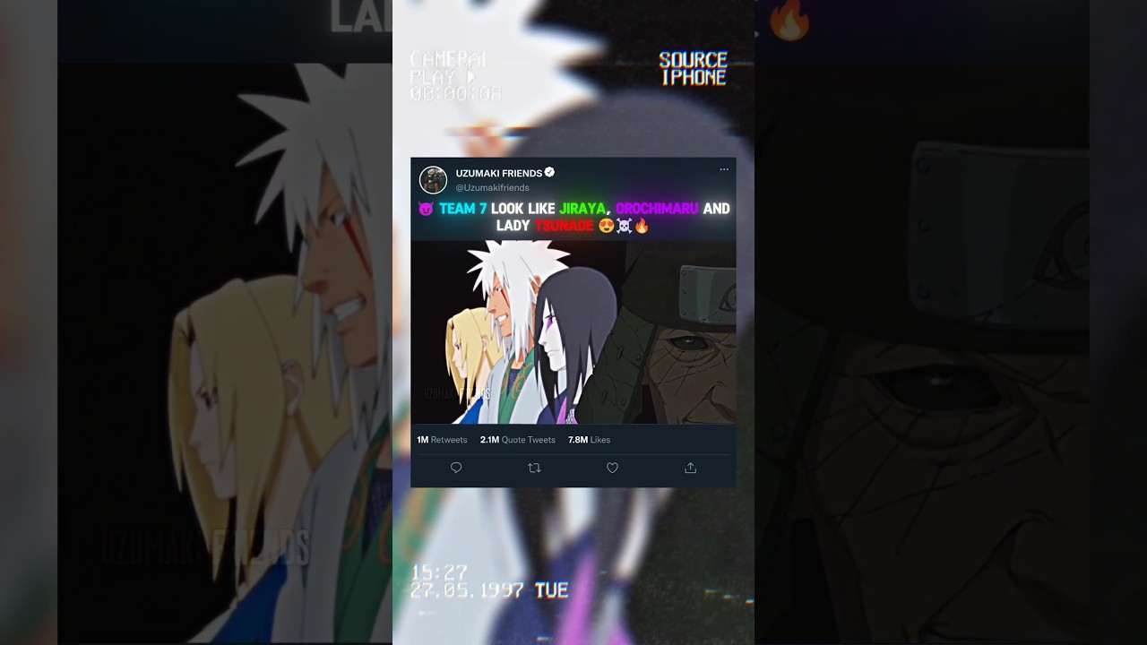 😈 TEAM 7 LOOK LIKE JIRAYA, OROCHIMARU AND LADY TSUNADE 😍☠️🔥 