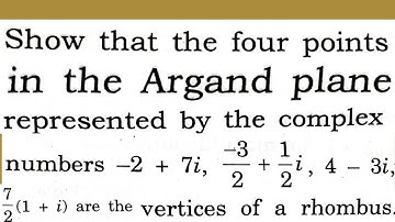 problem on rhombus in complex numbers in telugu@maths naresh eclass
