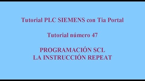 047- Programacion SCL 5. REPEAT con Factory IO