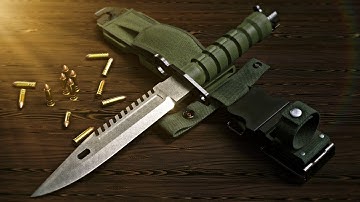 🤯⚔usmc m9 bayonet knife High poly 3d modeling in autodesk 3dsmax | Arnold | Sustance ⚔🏆