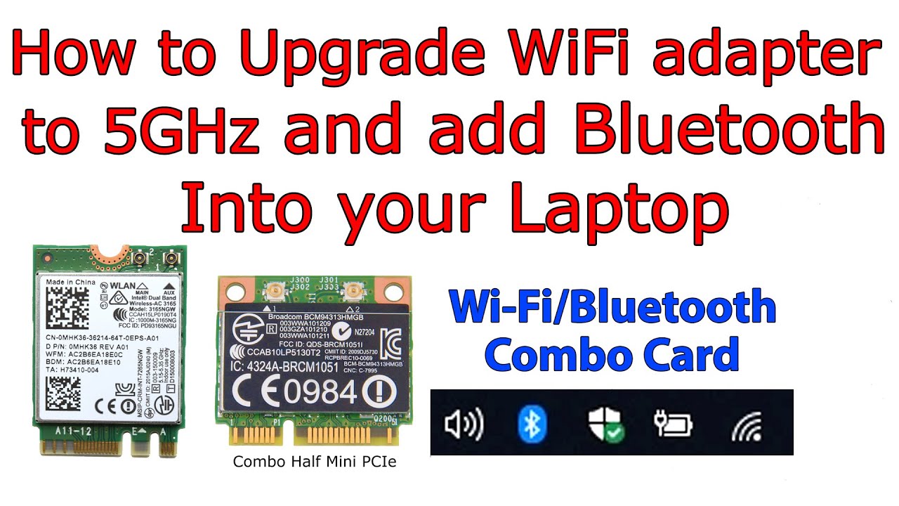 How to Upgrade Add WiFi Bluetooth adapter in your Laptop  Wi-Fi 5GHz  Bluetooth 5 0