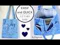 THE BEST 1/2 yard TOTE!  Quick, Easy Sewing Fun for EVERYONE :)