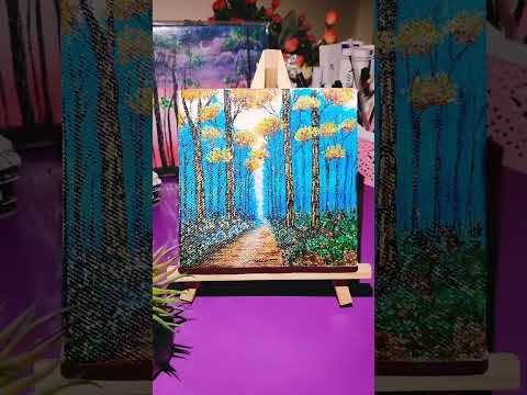 Easy Acrylic Scenery Painting Tutorial for Beginners #shorts #trendingshorts