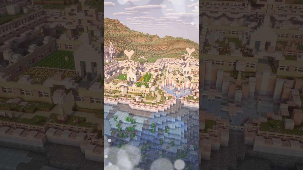 畑と牧場を作りました🌾🐮#マイクラ #マインクラフト #マイクラ建築 #minecraft #minecrafttutorial #minecraftbuilding