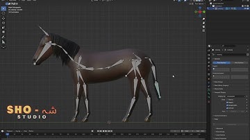 3D VR Horse Rigging in Blender #3dhorse #vrhorse #3dcharacter #blender3d