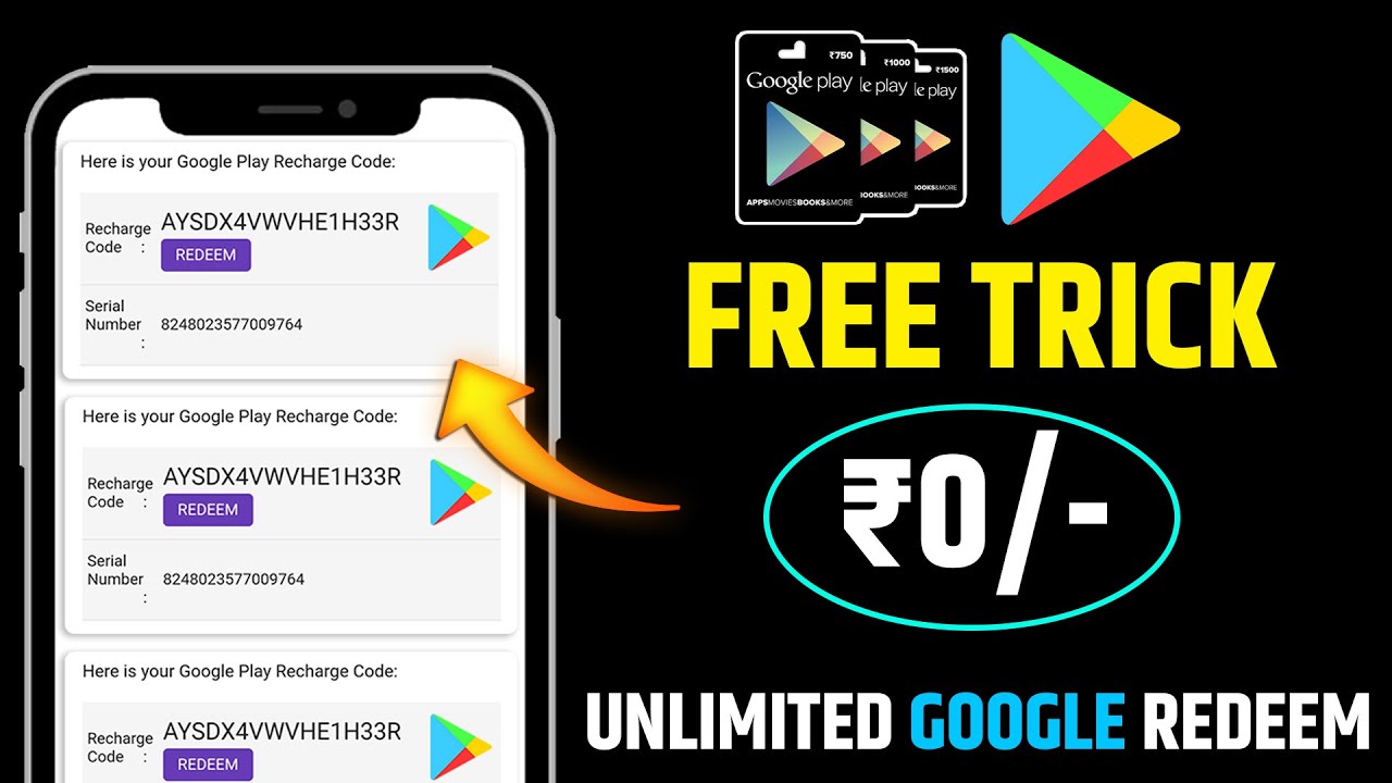 Biggest Trick!! Get Free Google Play Redeem Code | How To Get Unlimited ...