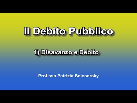 Video: Differenza Tra Debito Nazionale E Deficit Di Bilancio