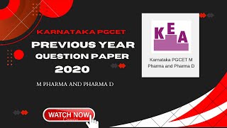 KARNATAKA PGCET MPHARMA AND PHARMA-D 2020 QUESTION PAPER screenshot 4