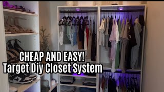 DIY CLOSET SYSTEM WITH BOOKSHELVES