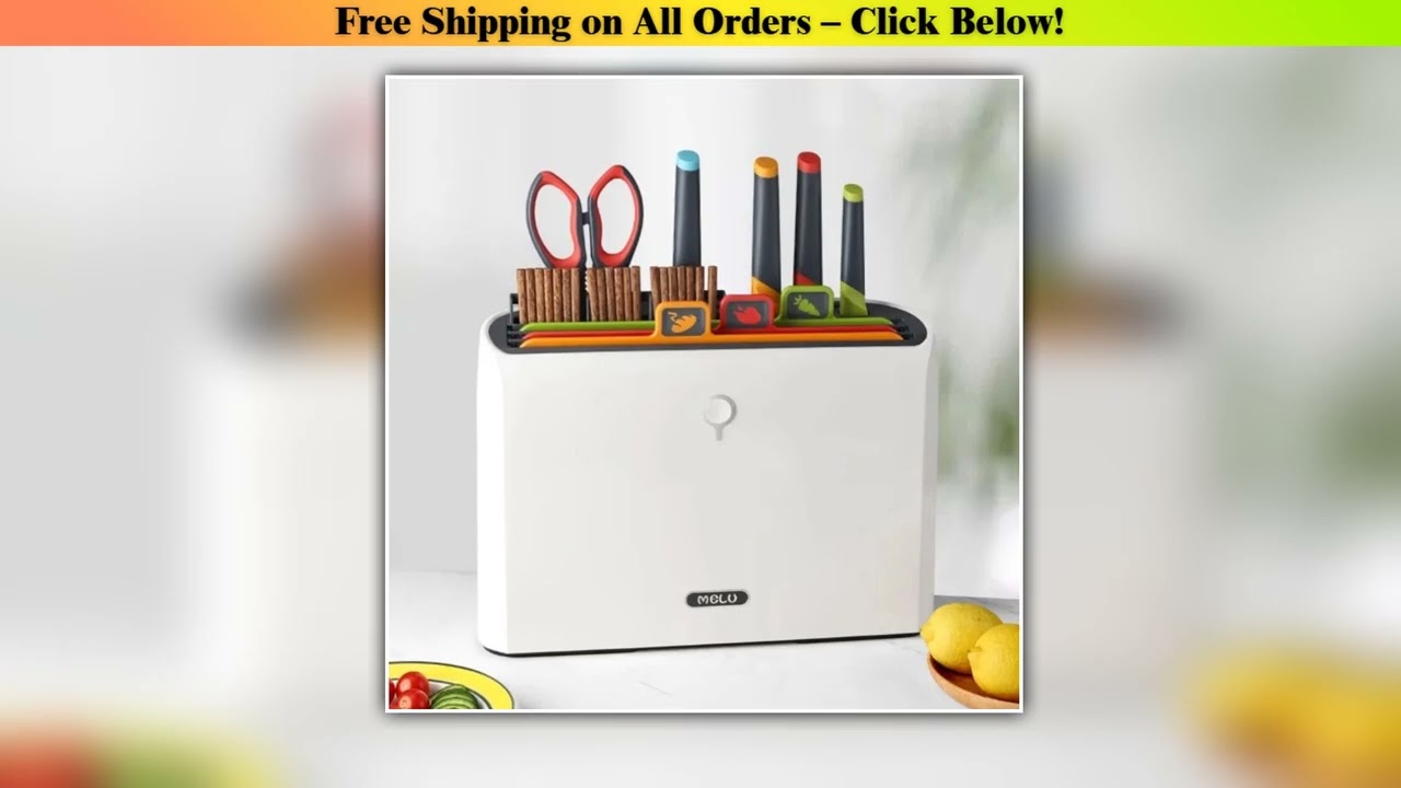 Kitchen Knife Set Baby Auxiliary Chopper Knife Holder Dryer All-in-One Sorting Chopping Board