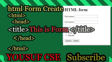 How to create a html form  in Bangla Tutorial