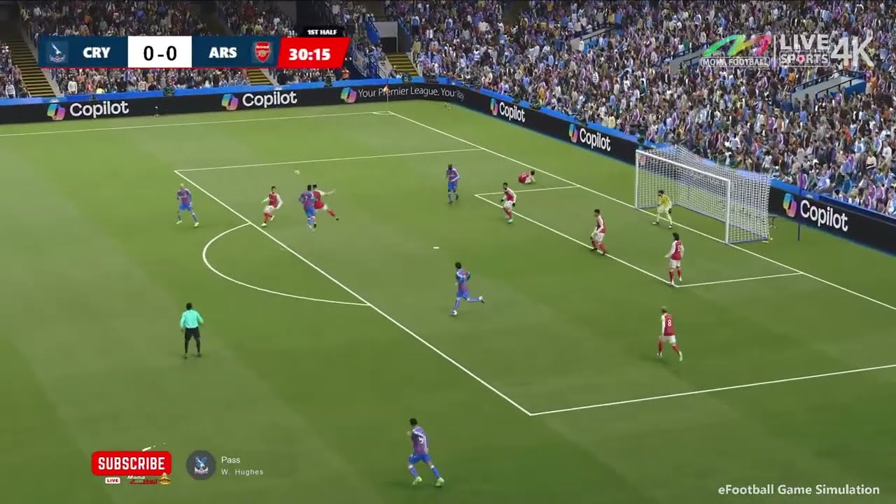 🔴Crystal Palace vs Arsenal | Premier League 25/26 | eFootball PES21 Simulation