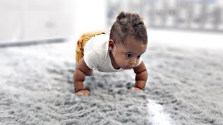 BABY CAYDEN IS CRAWLING AT 5 MONTHS OLD!!!!