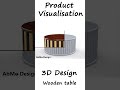 Wooden Table Design 🪑 Circular 3D Model & Visualization