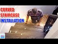 How To Install Prefinished Hardwood on Curved Staircase MrYoucandoityourself