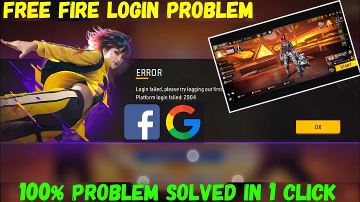free fire login failed please try logging out first/Google login problem/Facebook logging problem/ff