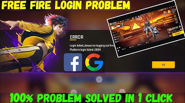 free fire login failed please try logging out first/Google login problem/Facebook logging problem/ff