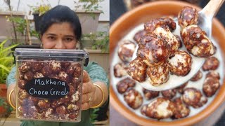 Say No To Store Bought Choco Cereals ? l Only 3 Ingredients Healthy Makhana Choco Cereals at home l