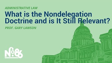 What is the Non-Delegation Doctrine and Is It Still Relevant? [No. 86 LECTURE]
