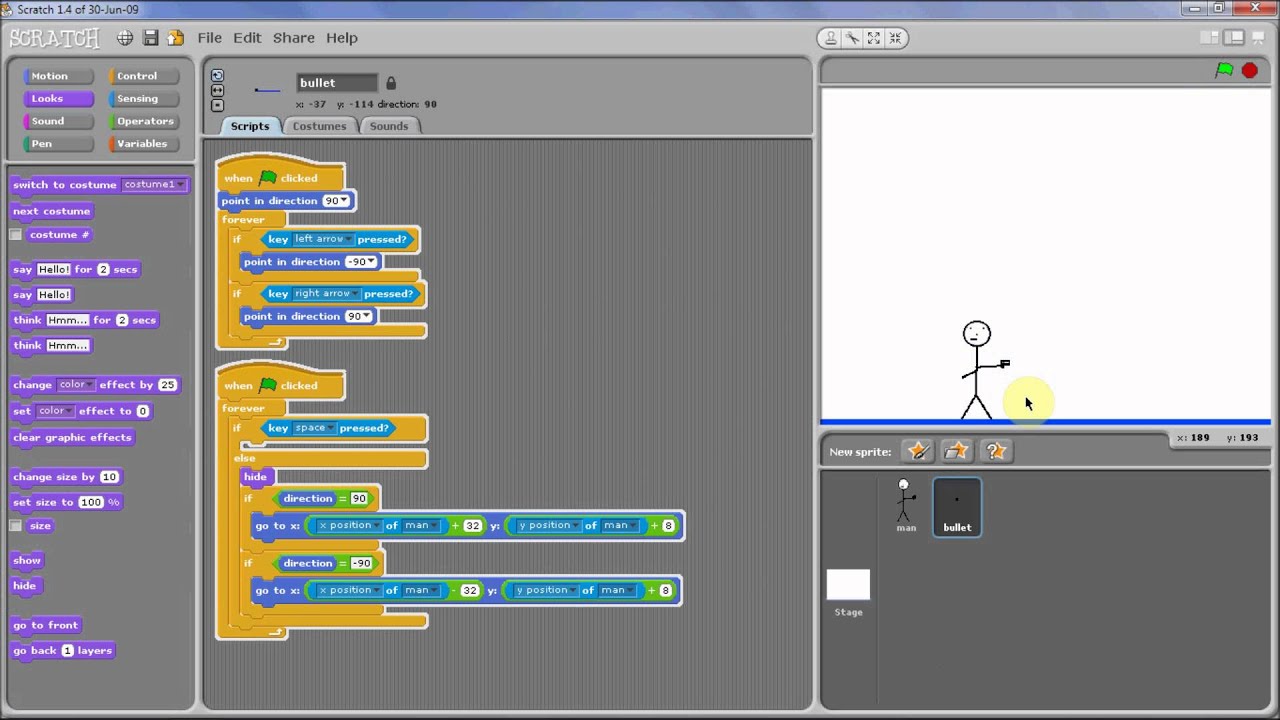 shooting game in scratch