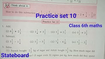 Practice set 10 class 6th maths