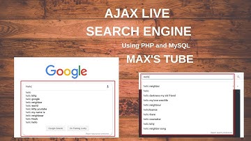 Ajax Live Search Engine  with PHP and MySQL | Max