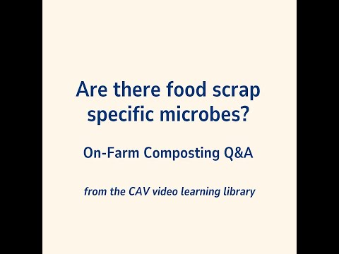 Food scrap-specific microbes?