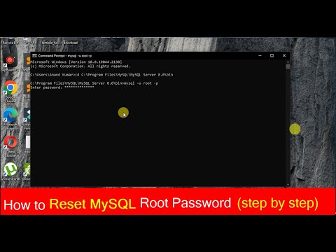 Video: Come posso cambiare la password di root di MySQL usando CMD?