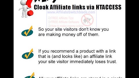 HTACCESS AFFILIATE LINK CLOAKING Code - How To