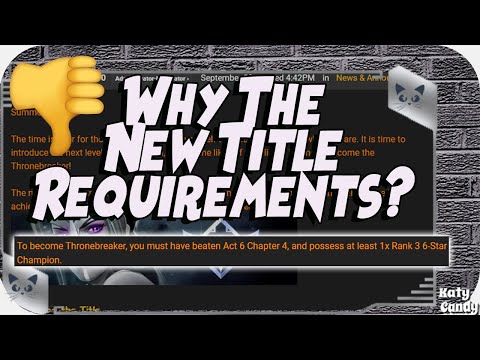 Love The New Throne Breaker Title, Not a Fan Of The Requirements | Marvel Contest of Champions