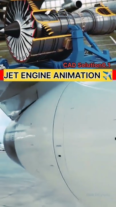 Jet Engine Working Animation | #viral #engineering #solidworks ...