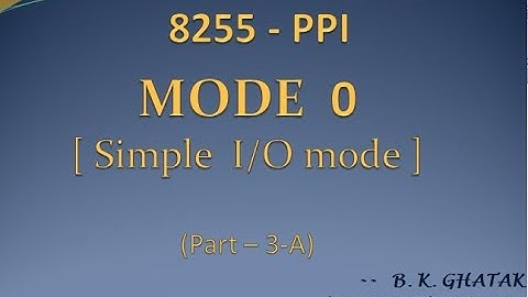 8255 PPI Mode 0