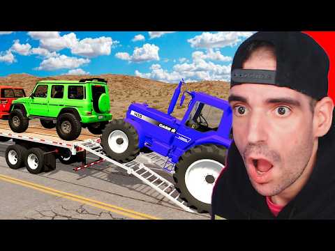 REACTING TO TRUCKS VS EXTREME POTHOLES 💥 | BeamNG.drive
