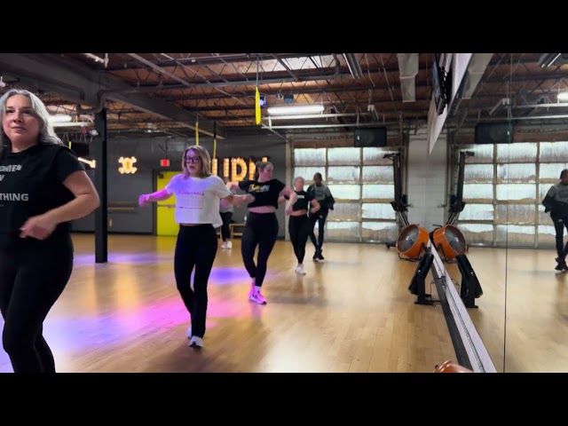 This is a dance fitness routine for our fitness class, Turn Table X. We do 15-17 routines per class with the newest in e