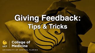 Faculty Development - Giving Feedback: Tips and Tricks Wealth