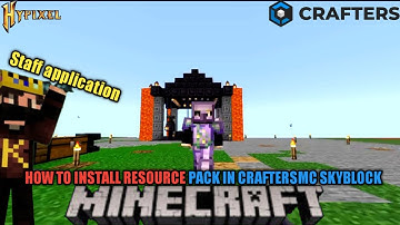 HOW TO APPLY RESOURCE PACK IN CRAFTERSMC #craftersmc #satnetwork #wenpixel #stnetwork #darknetwork .