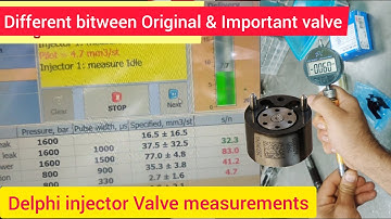 Delphi Injector Measurements Sattings & explain ! Delphi Injector Control Valve settings