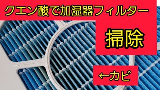 加湿器のフィルターにクエン酸でこんなに綺麗になるなんて！