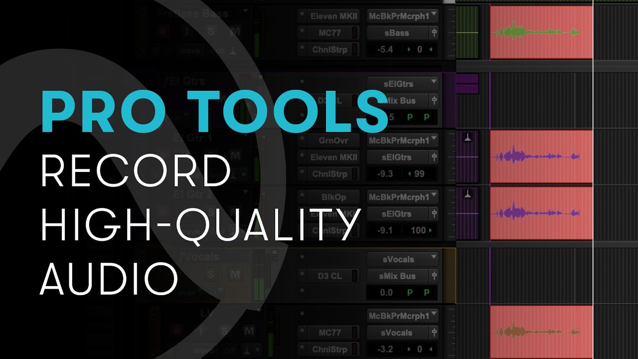 Pro Tools Record HighQuality Audio YouTube