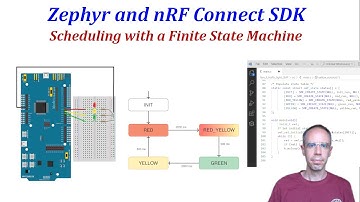 Zephyr and Nordic nRF Connect SDK - 04b Scheduling with a Finite State Machine (FSM, SMF, MCP9808)