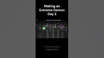 Making an Extreme Demon w/ deco Day 2 #geometrydash #gdupdate #gd #gddemon #gmd #shorts #gaming