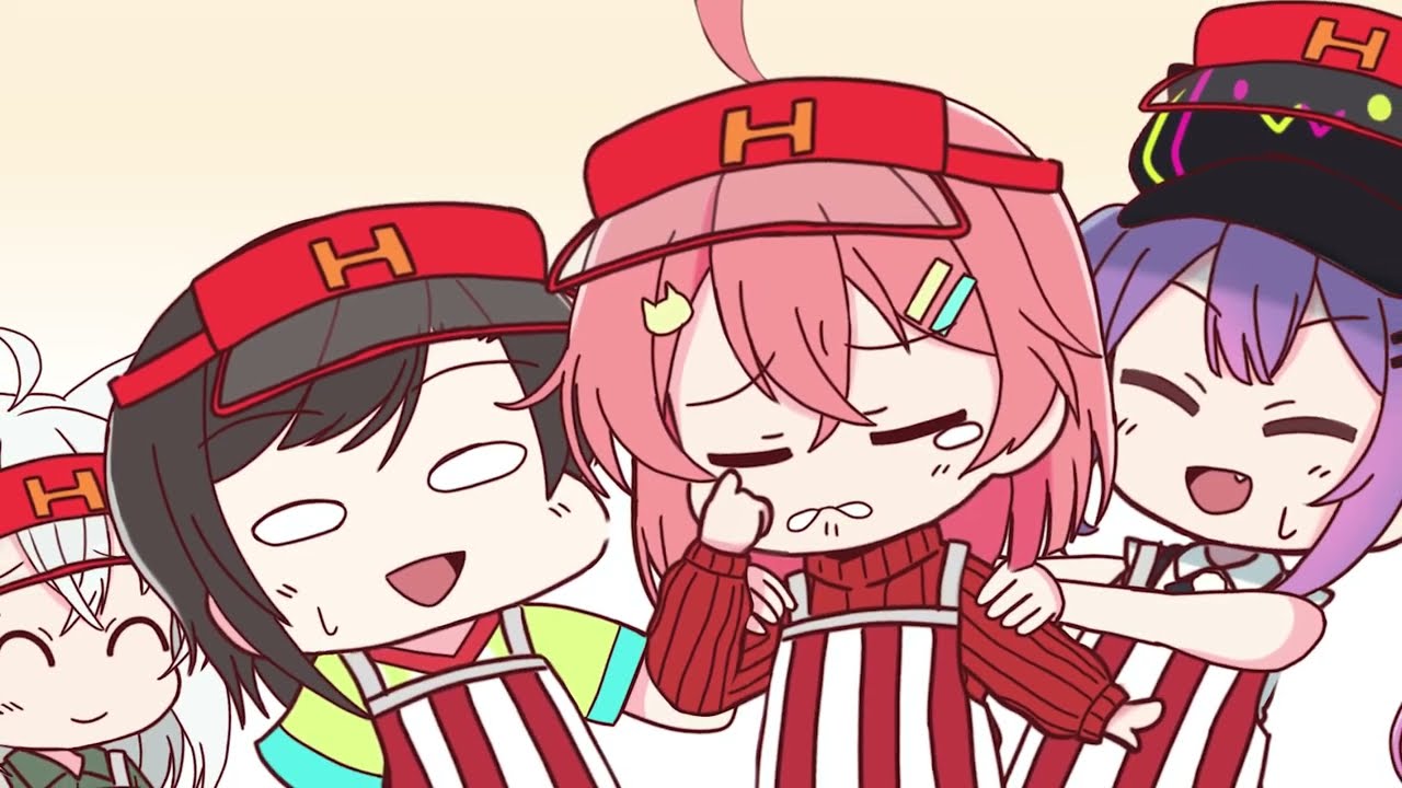 【手描き】ホロナルドその６、店長降格会議をしたらみこちの精神が崩壊しメンタルケアするはめに…【さくらみこ／白上フブキ／大空スバル／常闇トワ／ホロライブ／切り抜き動画】