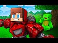 JJ Became TRANSFORMER To Protect Mikey in Minecraft - Maizen